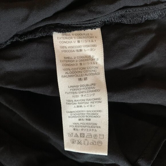 Free People Birds of A Feather Black / White Sleeveless Women's 6 Mini Dress EUC - Picture 5 of 14